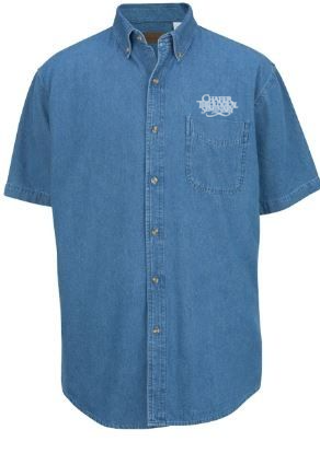 Denim Short Sleeve Men's Shirt #1013